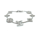 LOUIS VUITTON 18K White Gold 1.40ctw Diamond Idylle Blossom Bracelet