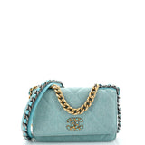 CHANEL 19 Wallet on Chain Quilted Denim