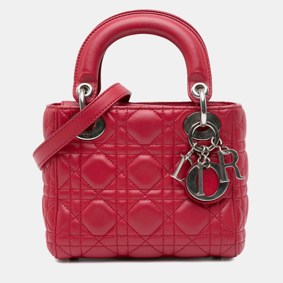 Mini Lambskin Cannage Lady Dior
