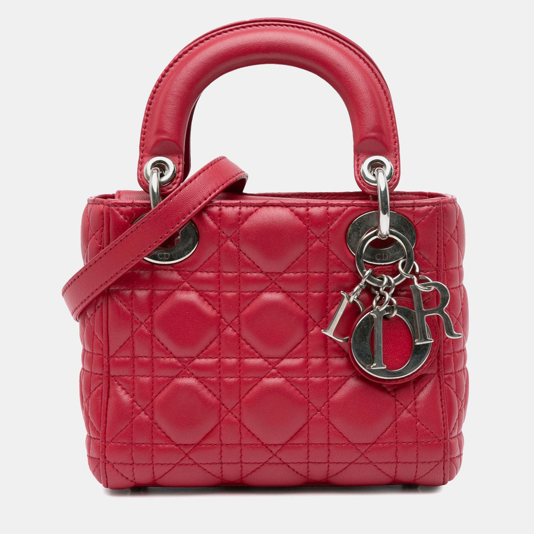 Mini Lambskin Cannage Lady Dior