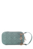 Christian Dior Cloud Blue Cannage Patent Leather GHW  Phone Case