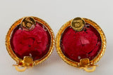 Boucles d'oreilles en pâte de verre Chanel