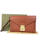 Louis Vuitton Sellier Drangonne  Leather Clutch Bag
