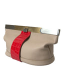 Balenciaga Two Tone Exotic Leather Women's Clutch
