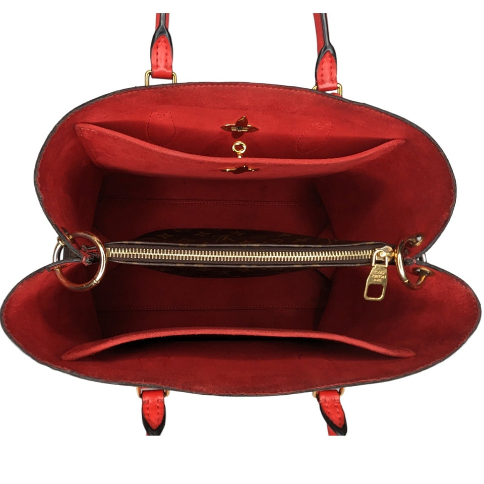 Louis Vuitton Monogram Flower Zipped Tote Coquelicot