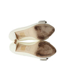 Dior Amazone Peep-Toe Pumps in Cream Leather