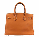Hermes Birkin 30 Gold Bag Togo Leather