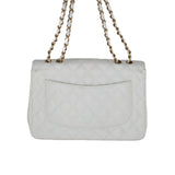 Chanel bag Vintage Classic Quilted Caviar Single White Jumbo Flap