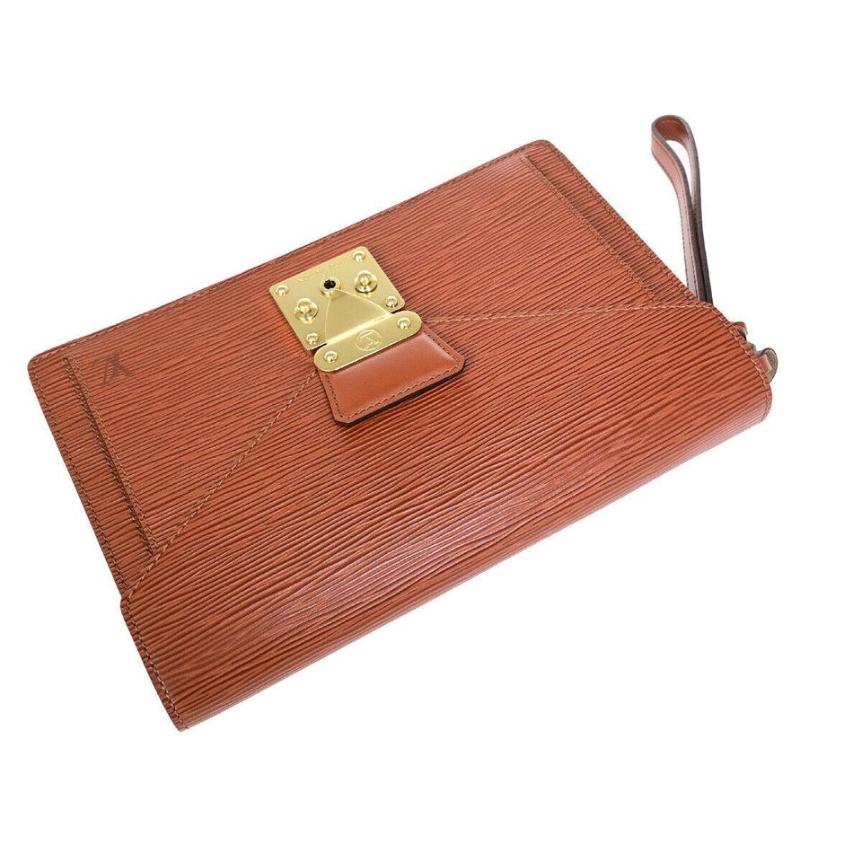 Louis Vuitton Sellier Drangonne  Leather Clutch Bag