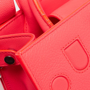 Dior Neon Orange Leather Small Diorever Tote