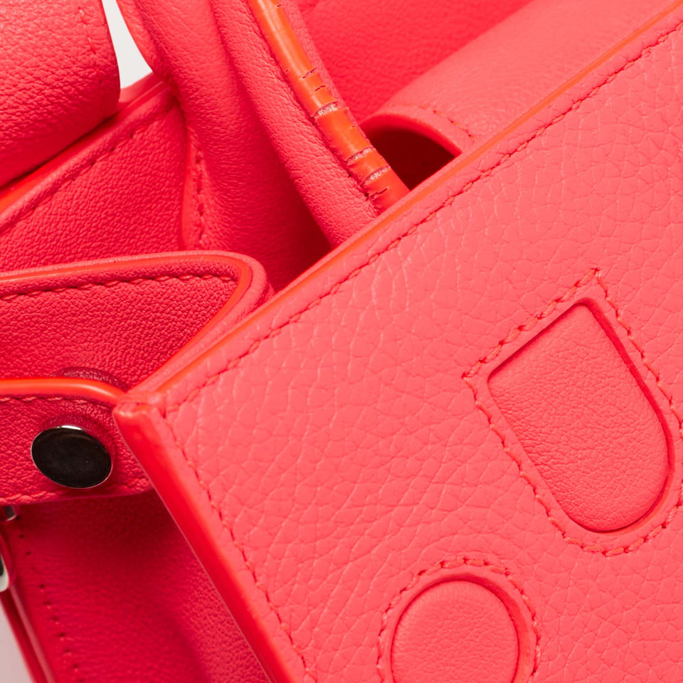 Dior Neon Orange Leather Small Diorever Tote