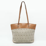Dior Beige/brown Honeycomb Coated Canvas And Leather Vintage Tote