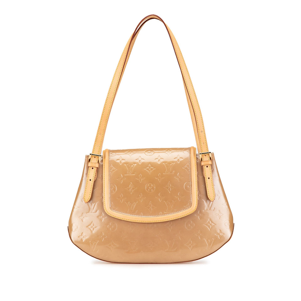 Tan Louis Vuitton Monogram Vernis Biscayne Bay GM Shoulder Bag