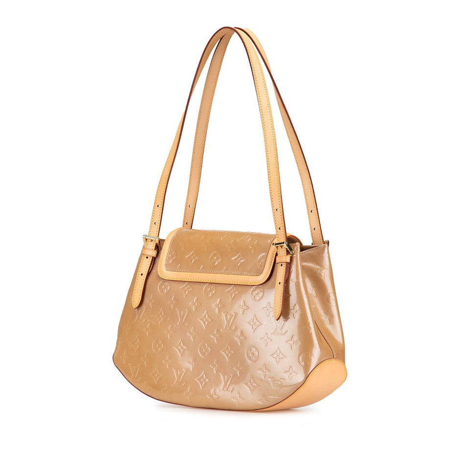 Tan Louis Vuitton Monogram Vernis Biscayne Bay GM Shoulder Bag