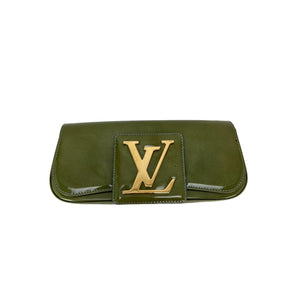 Louis Vuitton Patent Leather Sobe Green Clutch