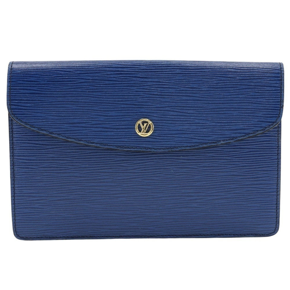 Louis Vuitton Montaigne  Leather Clutch Bag