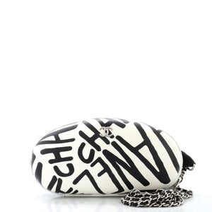 CHANEL Zip Around Sunglasses Case with Chain Printed Leather