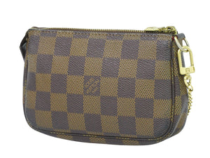 Louis Vuitton Mini Pochette Accessoires  Canvas Clutch Bag