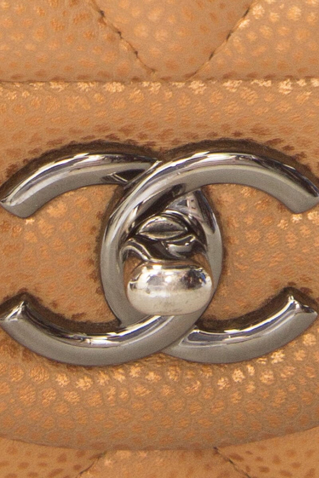 Chanel Gold Pearly JUmbo Caviar Double Flap  Handbag