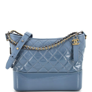 CHANEL Gabrielle Hobo Quilted Goatskin and Patent Medium