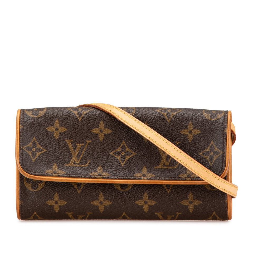 Brown Louis Vuitton Monogram Pochette Twin PM Crossbody Bag