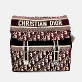 Christian burgundy Logo Oblique Diorcmap Messenger Bag