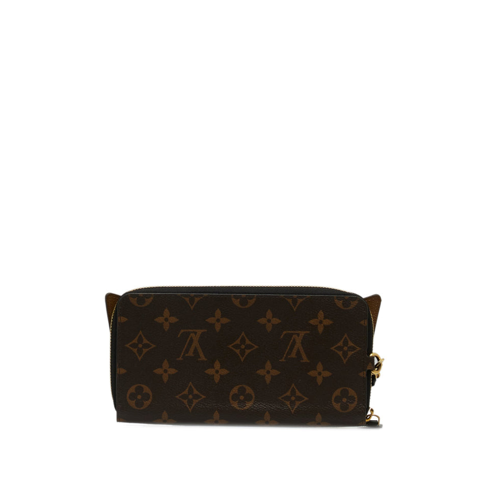 Brown Louis Vuitton Monogram Reverse Zippy Wallet Shades