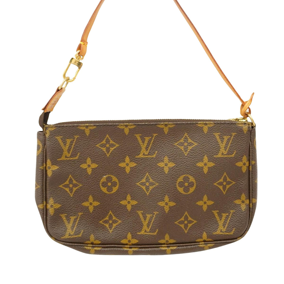 Louis Vuitton Pochette Accessoire  Canvas Clutch Bag