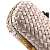 Box Knot Clutch Intrecciato Satin Small