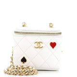 CHANEL Coco Casino Vanity Case with Chain Quilted Caviar Mini