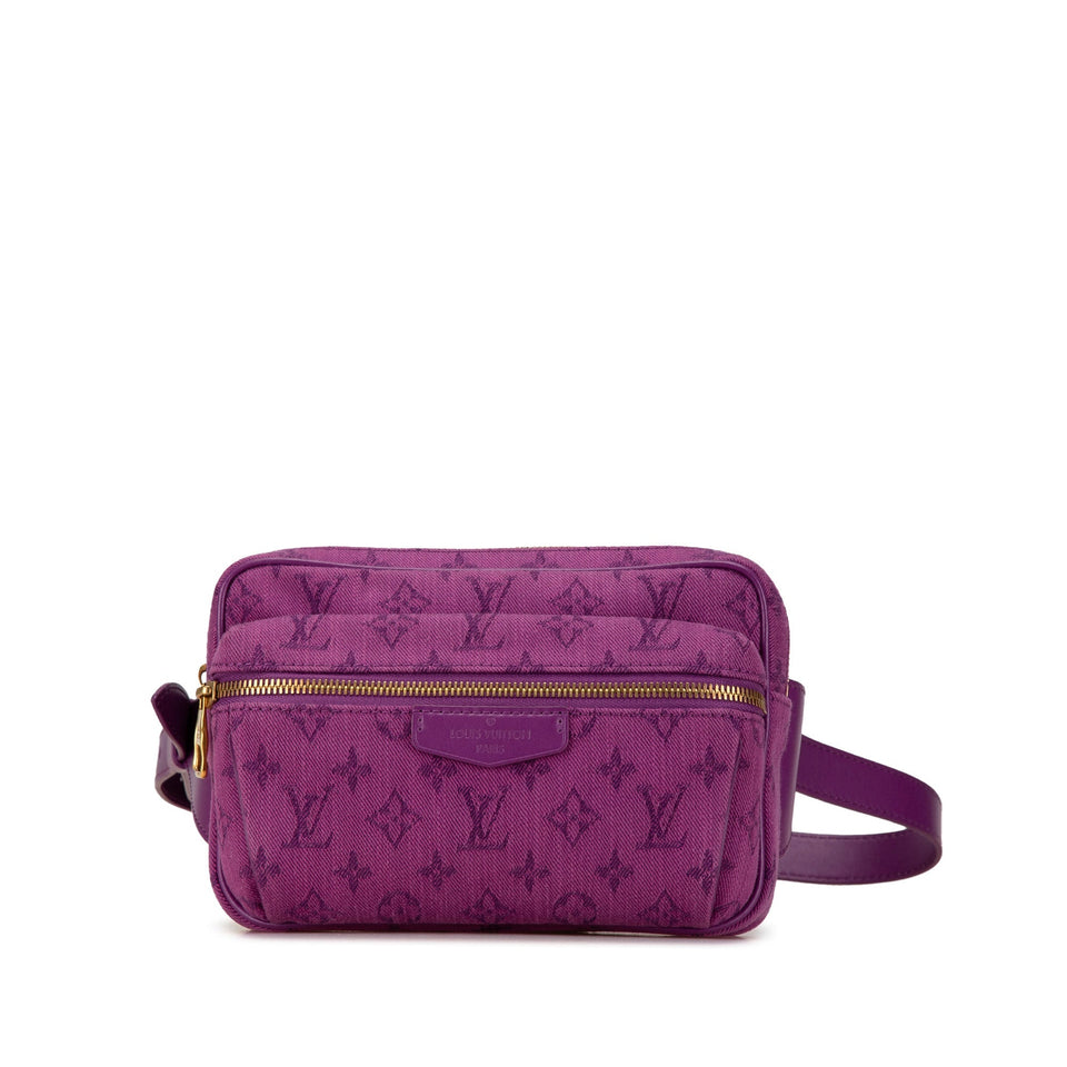 Purple Louis Vuitton Monogram Denim Outdoor Bumbag Belt Bag