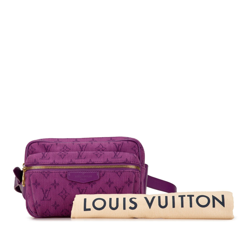 Purple Louis Vuitton Monogram Denim Outdoor Bumbag Belt Bag