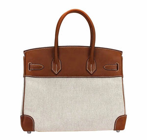 Hermes Birkin 30 Bag Toile Natural