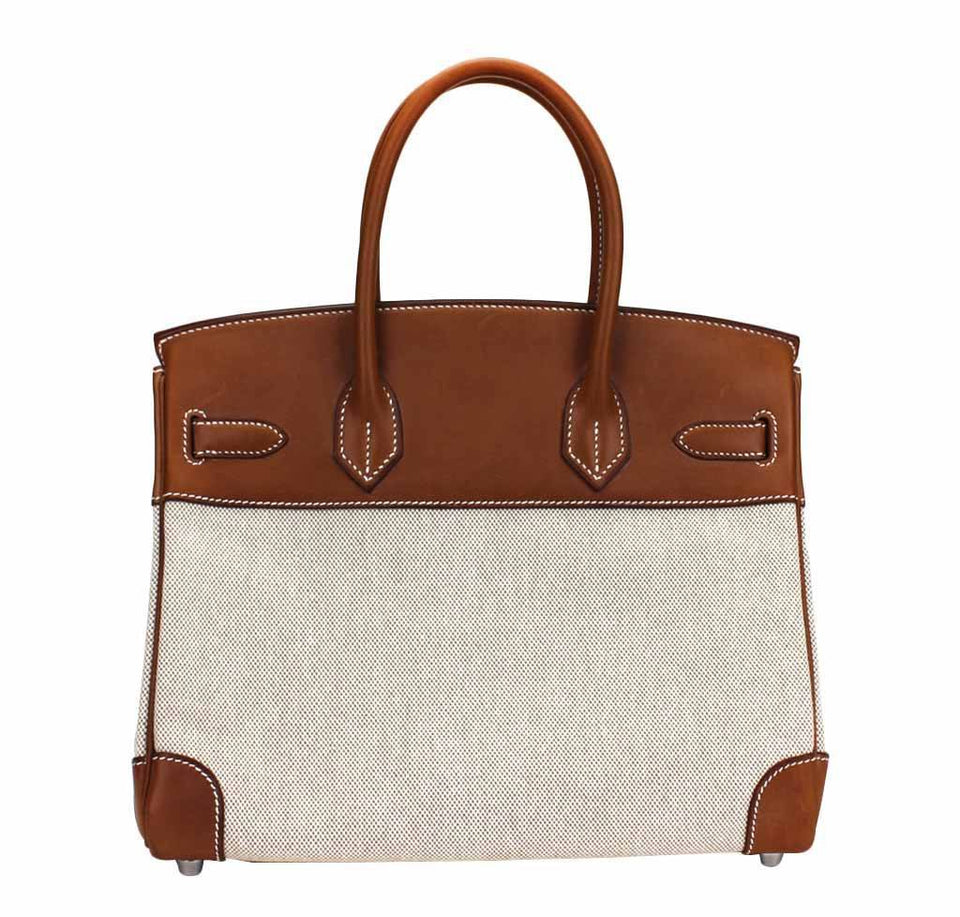 Hermes Birkin 30 Bag Toile Natural