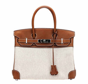 Hermes Birkin 30 Bag Toile Natural