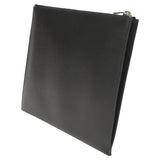 Saint Laurent Letters Large Zip Clutch in Black Leather