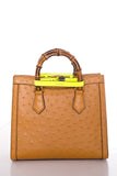 Gucci Mini Diana Tan Ostrich Handbag NWT