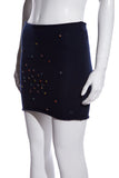 Chanel Confetti Cashmere Navy Skirt SZ 34