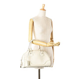White Louis Vuitton Epi Bowling Montaigne PM Handbag
