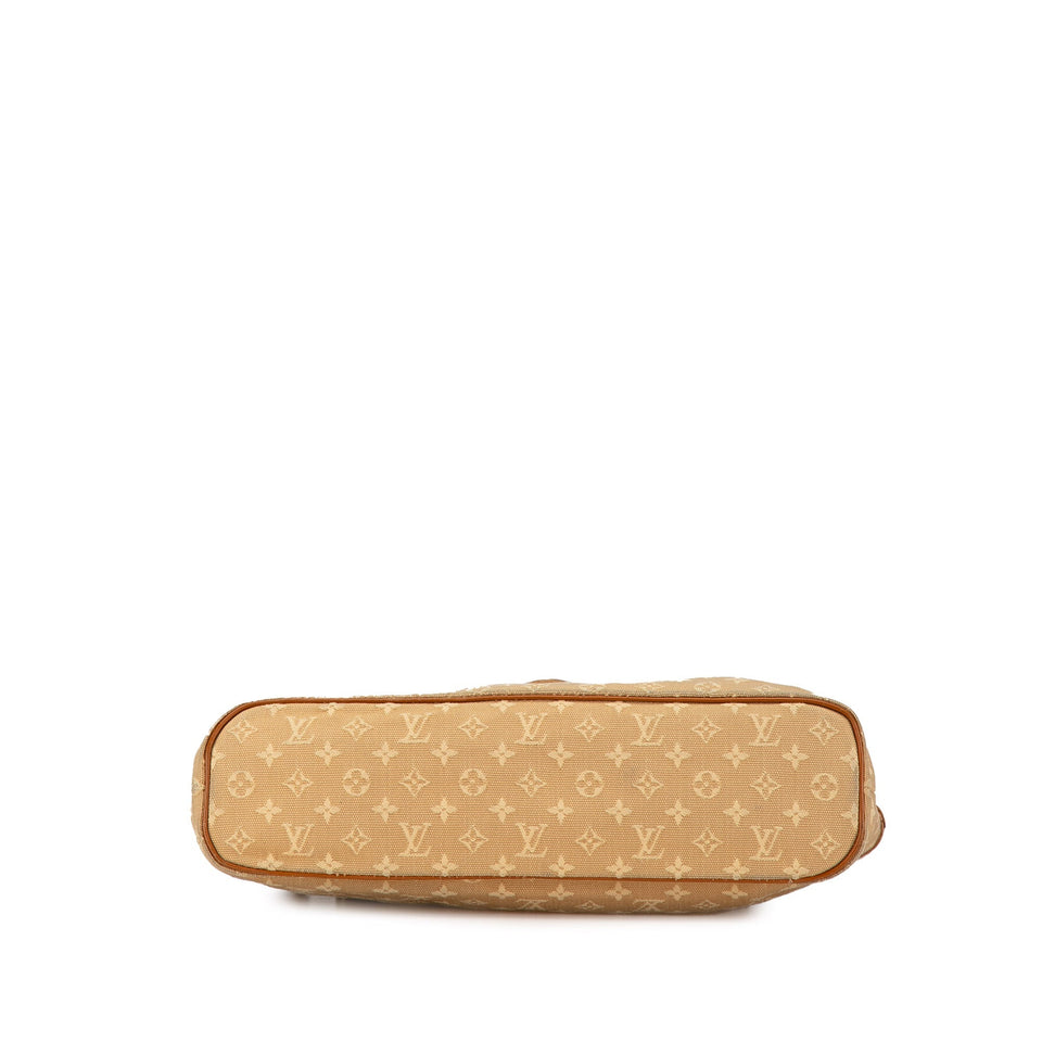 Tan Louis Vuitton Monogram Mini Lin Lucille PM Handbag