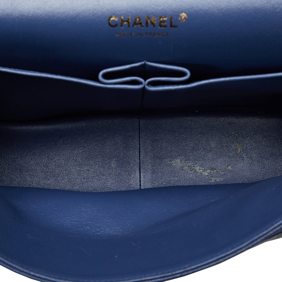 Chanel Classic Double Flap Jumbo Dark Blue Caviar gold