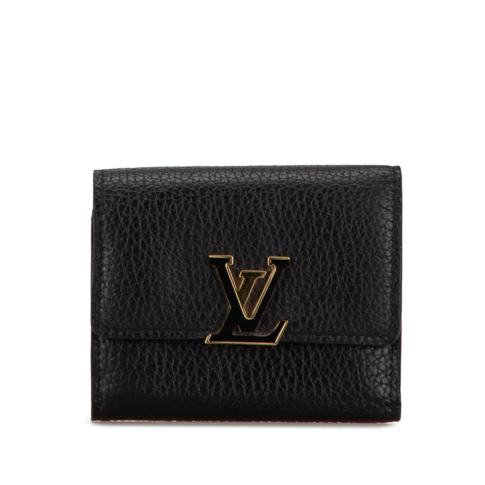 Black Louis Vuitton Taurillon Capucines XS Wallet