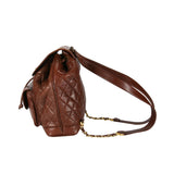 Chanel Duma Backpack Large Brown Lambskin