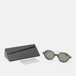 Dior Yellow Havana/green Mirrored Ox8Tw Umbrage Round Sunglasses