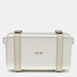 Christian Dior X Rimowa Silver Aluminum And Leather Personal Clutch Bag