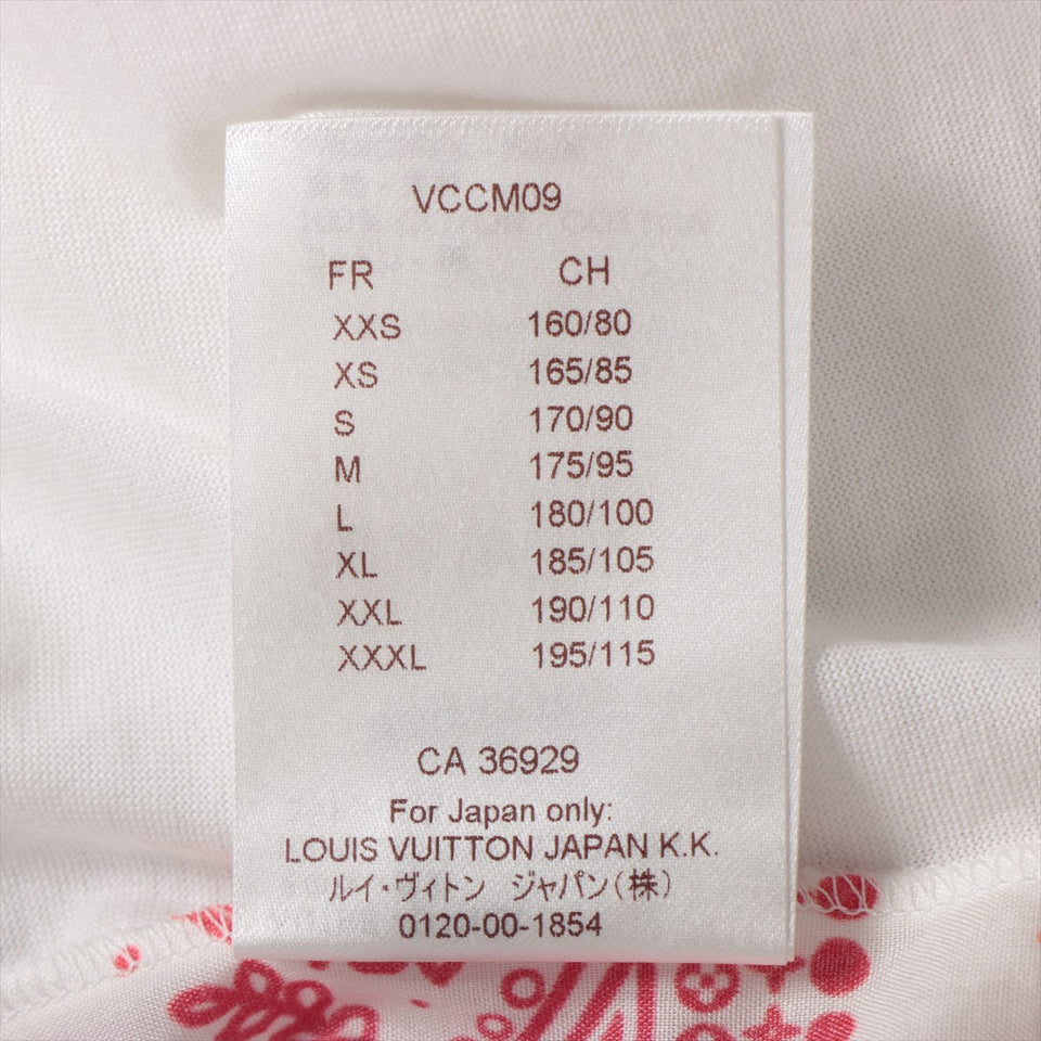 Louis Vuitton x Fragment  17AW Cotton  XS  Multicolor BANDANA Tee RM172M Fukuoka