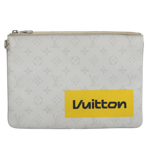 Louis Vuitton Pochette Zippée  Canvas Clutch Bag