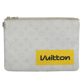 Louis Vuitton Pochette Zippée  Canvas Clutch Bag