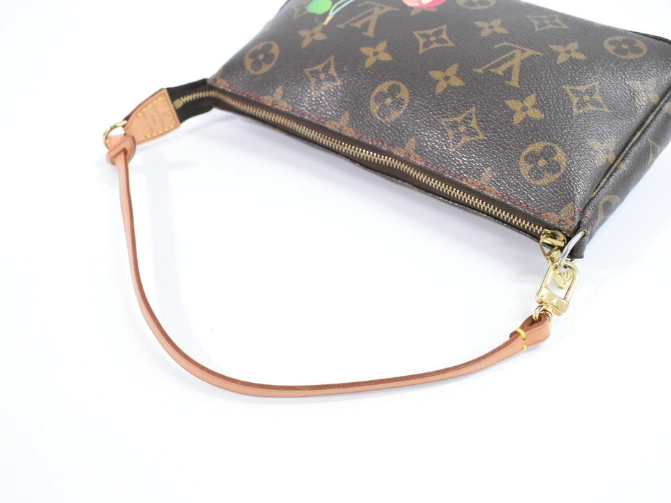 Louis Vuitton Pochette Accessoire  Canvas Clutch Bag