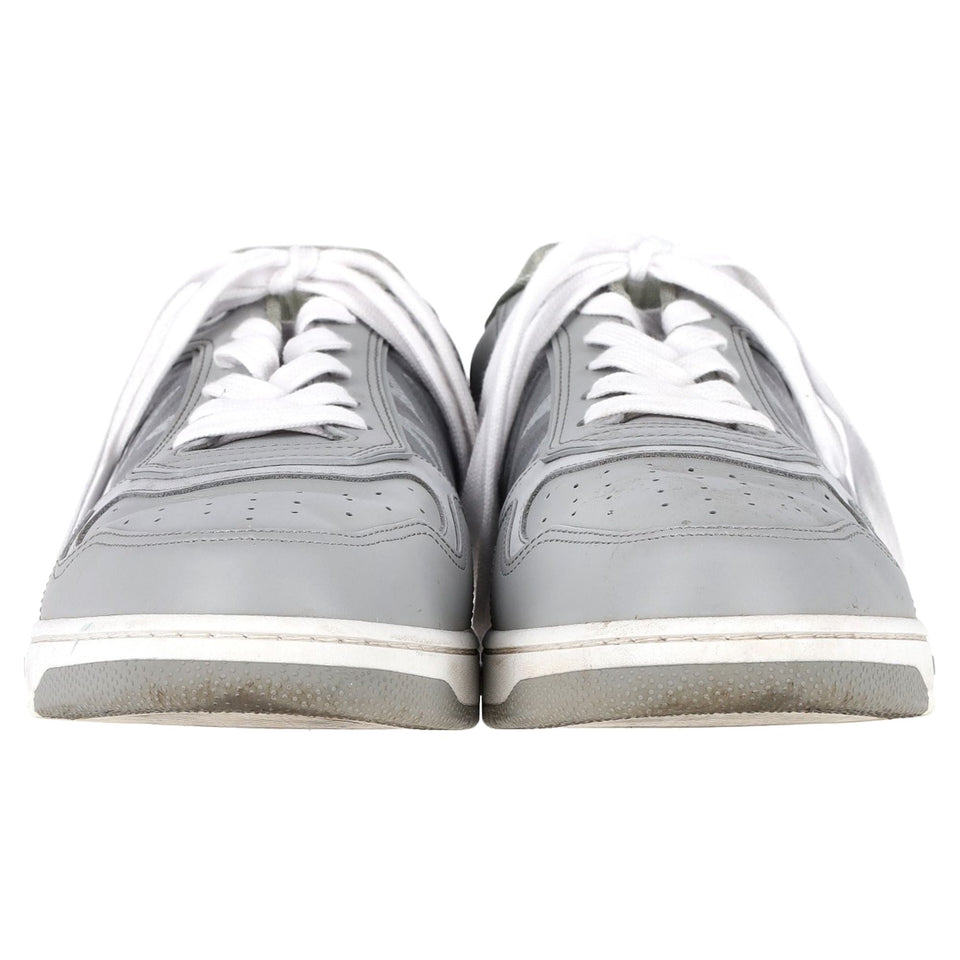 Dior B27 Low Top Sneaker in Grey Calfskin Leather
